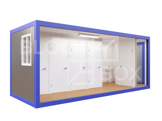 Блок-контейнер сантехнический с туалетными кабинками — дополнительное фото 2